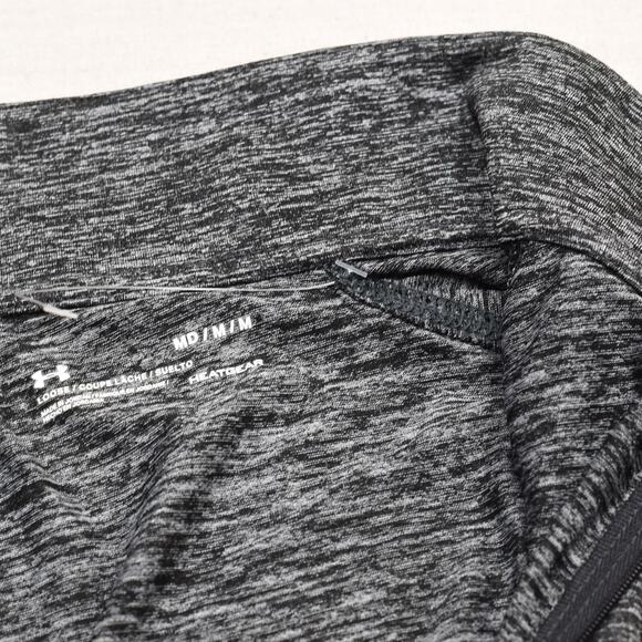 Under Armour Women's 1/4 Zip Sweatshirt Loose Heatgear Polyester Gray Size M - Picture 8 of 8